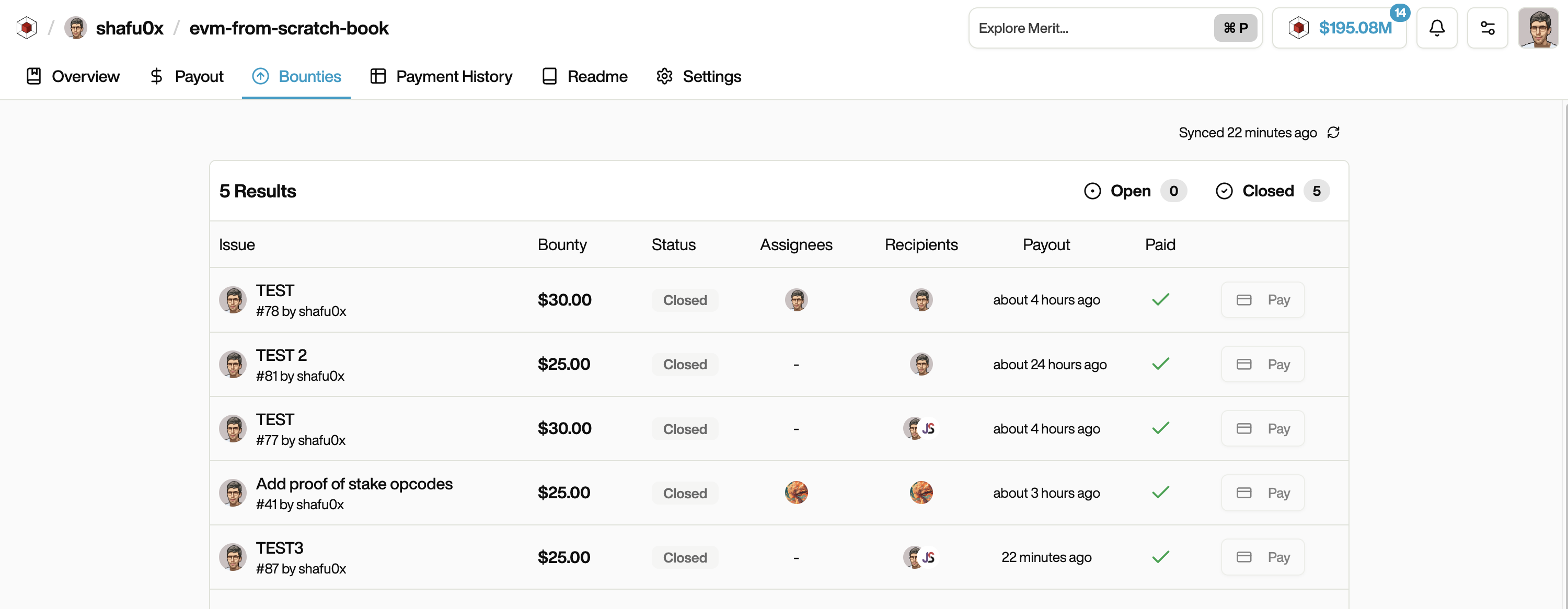 Bounties Repo Example